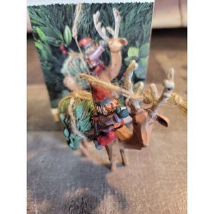 Hallmark 1995 home from the woods ornament Xmas Decor Santa Claus